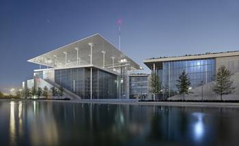 The outside of the Stavros Niarchos Foundation Cultural Center